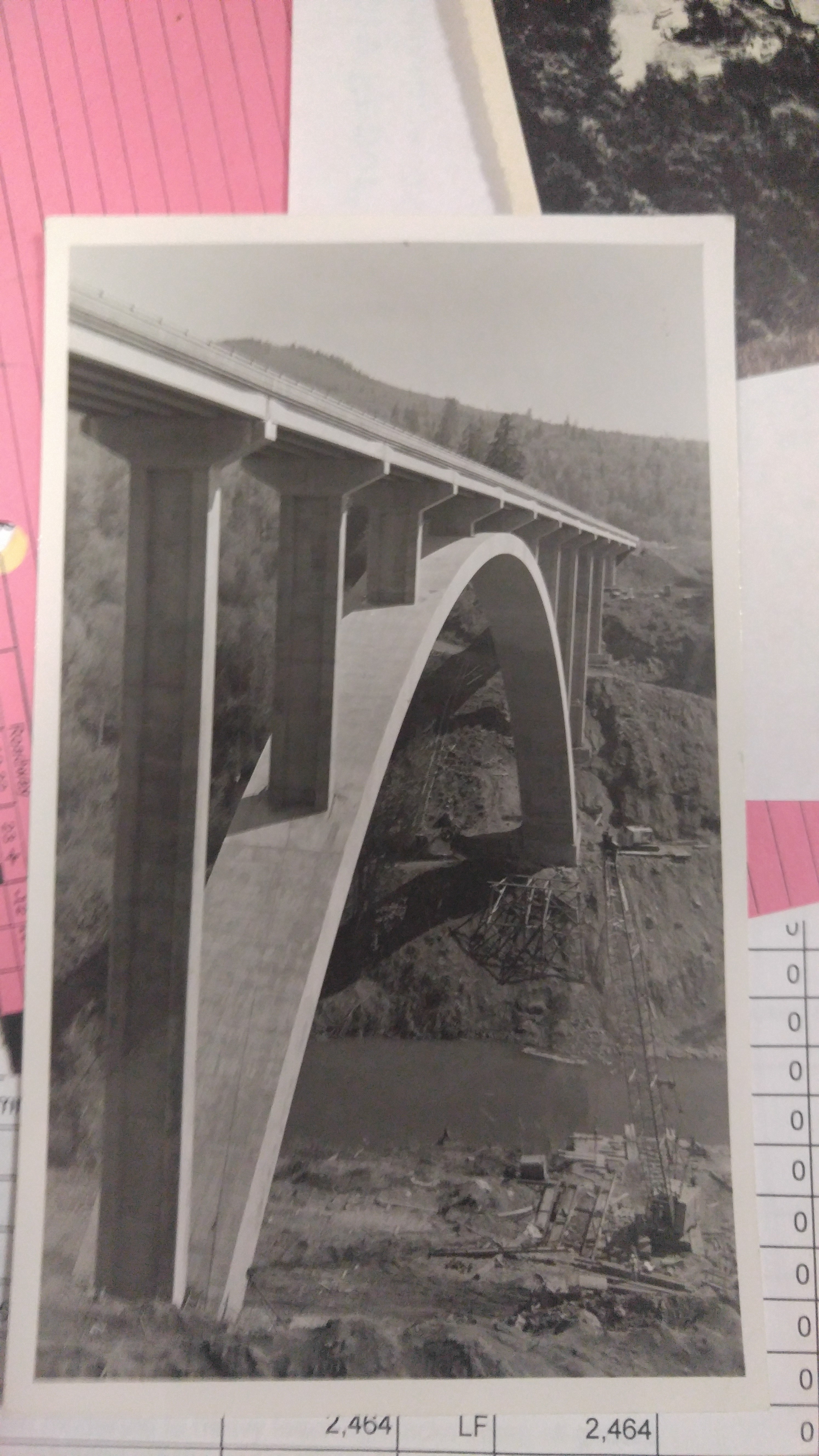 Archival photo with measurement ruler